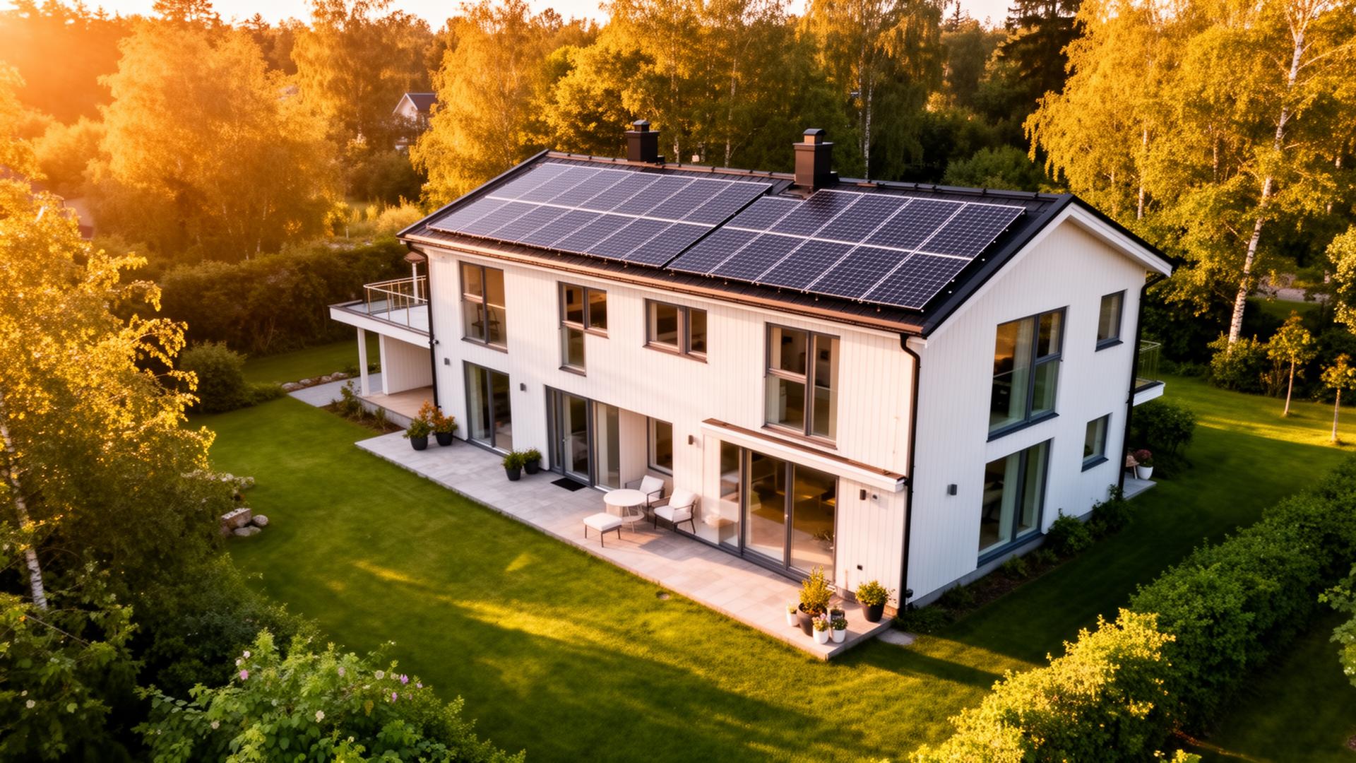 Villa med solceller